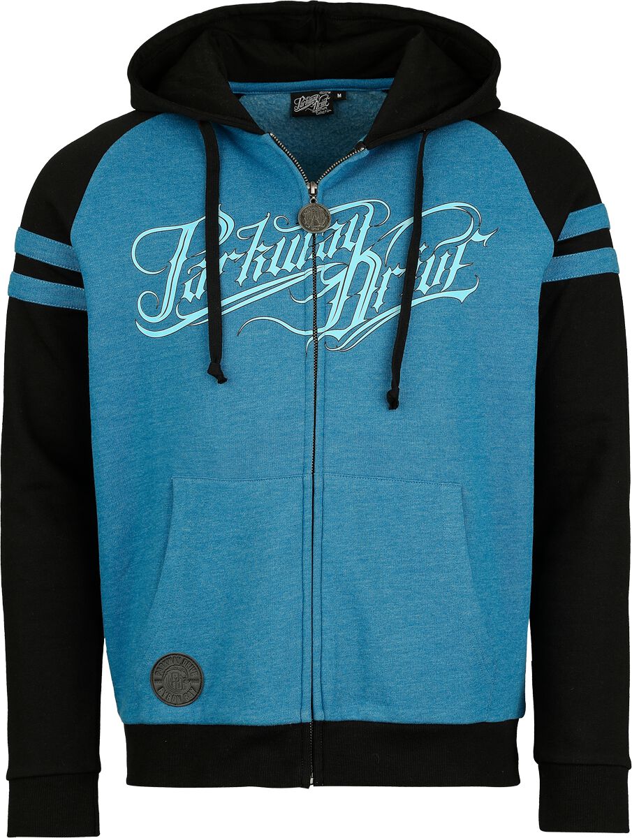Sweat-shirt zippé à capuche  de Parkway Drive - EMP Signature Collection - S à XXL - pour Homme - bleu clair/noir - Parkway Drive