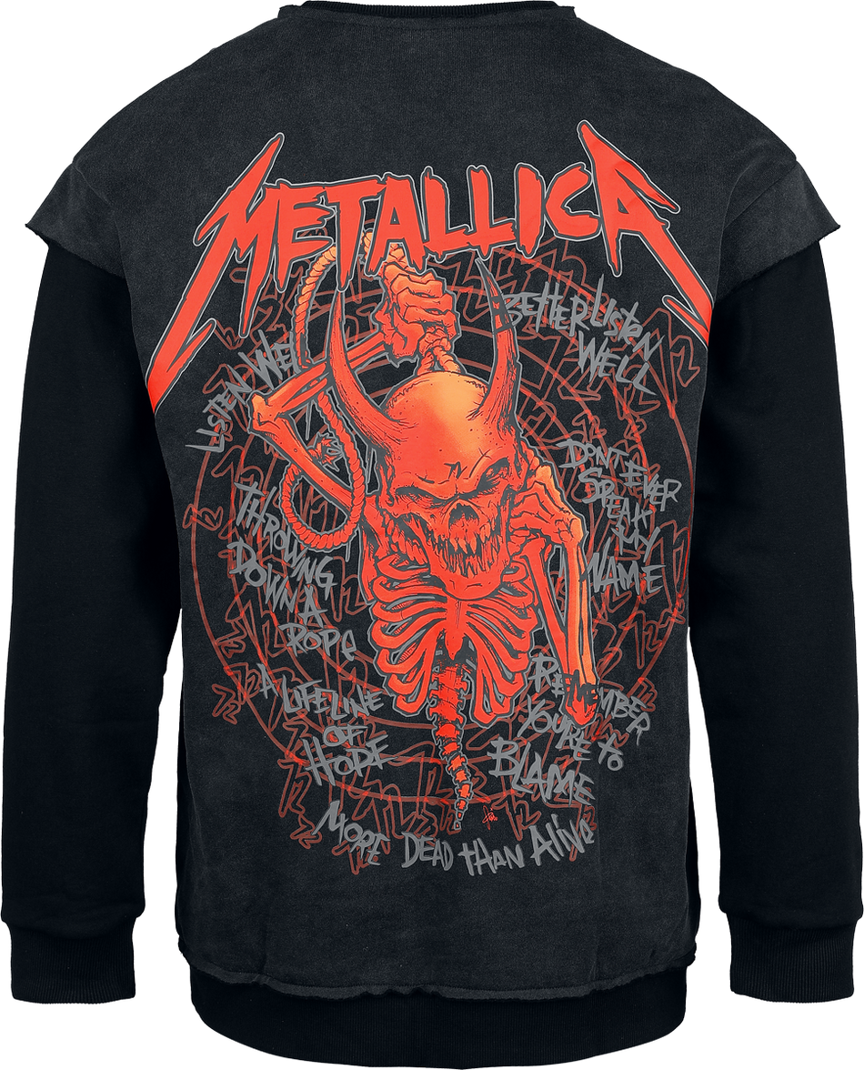 Sweat-shirt  de Metallica - EMP Signature Collection - S à XXL - pour Homme - gris foncé/noir - metallica - View 2