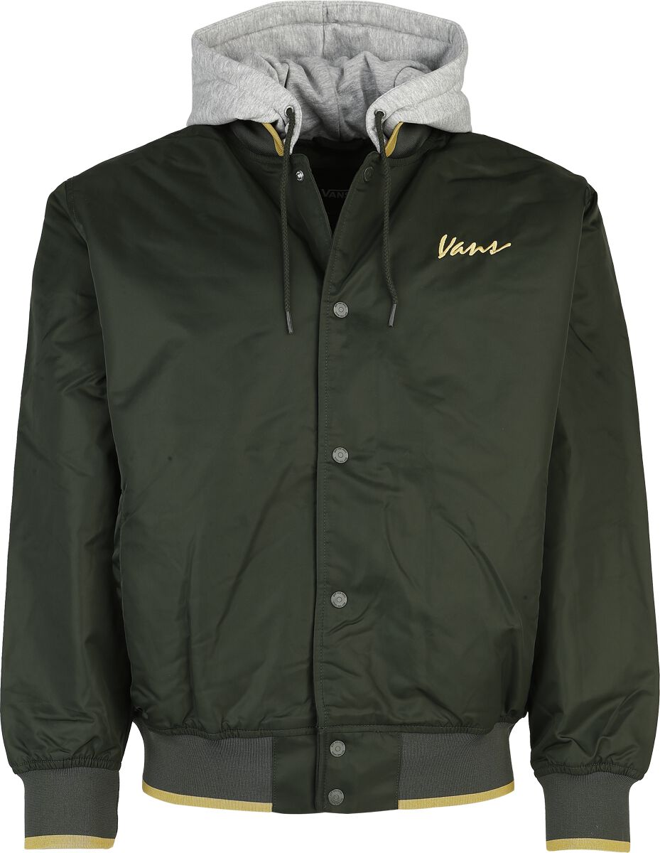 Veste mi-saison  de Vans - Scripted Vans Hooded Baseball Jacket - S à XXL - pour Homme - vert - Vans