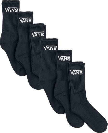 Chaussettes  de Vans - Classic Crew ROX - Lot de 6 Paires - S à XL - pour Homme - noir - Vans