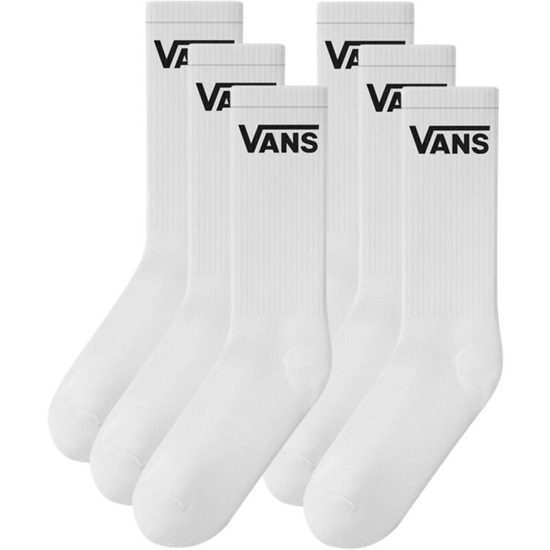 Chaussettes  de Vans - Classic Crew ROX - Lot de 6 Paires - S à XL - pour Homme - blanc - Vans