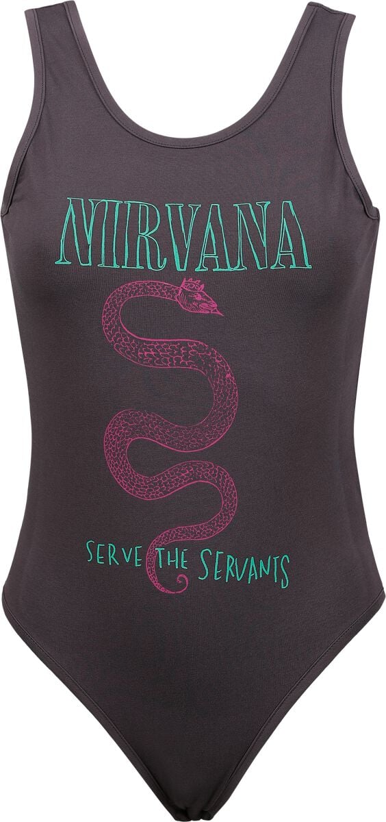 Body  de Nirvana - Amplified Collection - Serve The Servents - XS à XL - pour Femme - anthracite - Nirvana