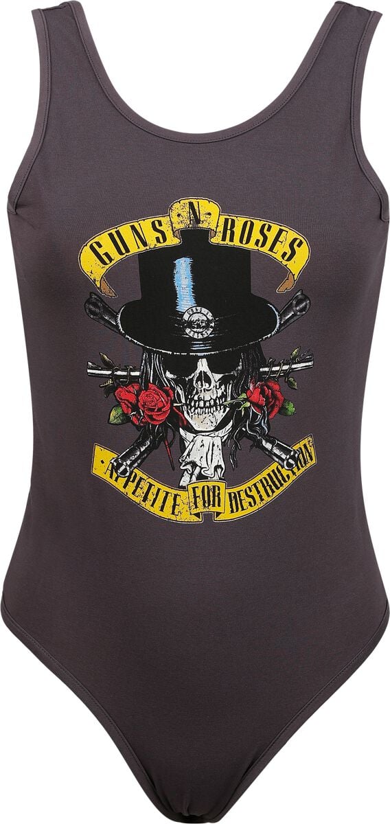 Body  de Guns N' Roses - Amplified Collection - Tophat SKull - XS à XL - pour Femme - anthracite - Guns N' Roses