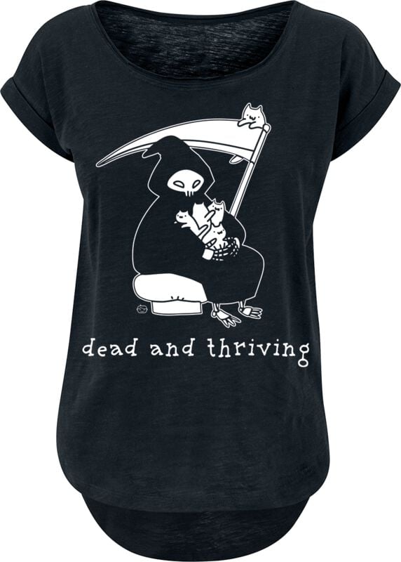 T-Shirt Manches courtes Fun de Goodie Two Sleeves - Dead And Thriving - S à XXL - pour Femme - noir - Goodie Two Sleeves