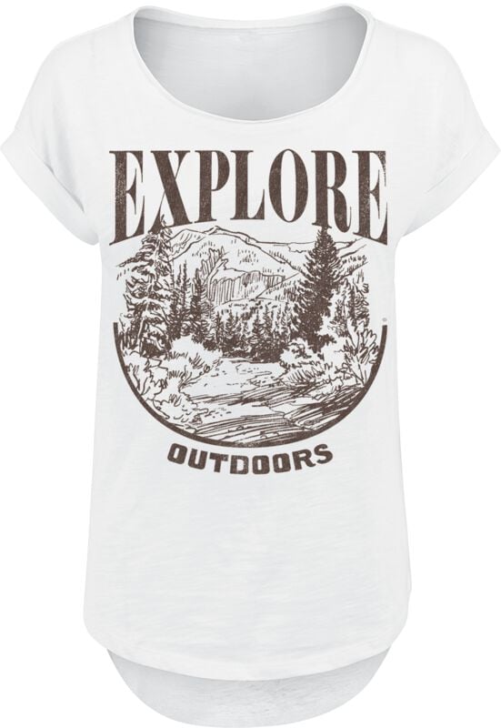 T-Shirt Manches courtes Fun de Goodie Two Sleeves - Explore Outdoors - S à XXL - pour Femme - blanc - Goodie Two Sleeves