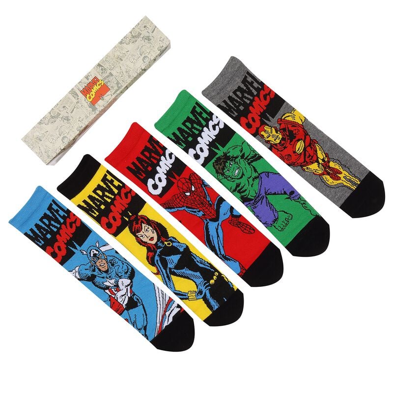 Chaussettes Disney de Avengers - Héros - S-M à L-XL - pour Unisexe - multicolore - Avengers