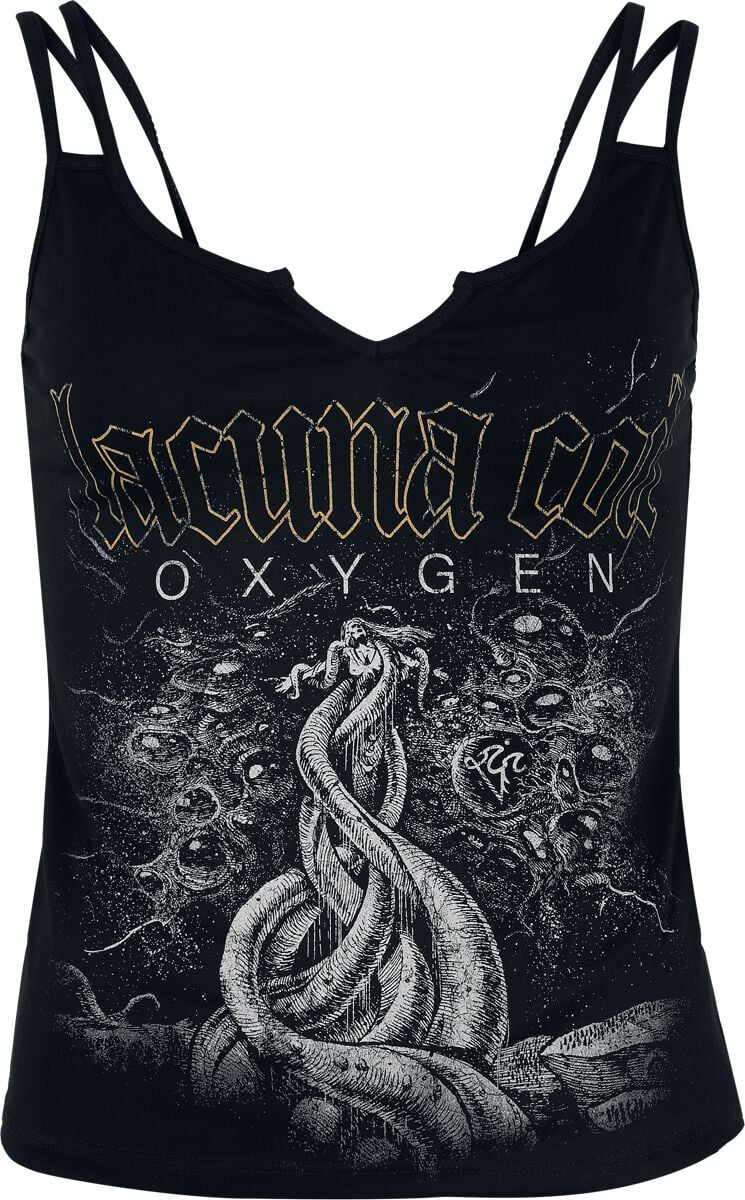 Top  de Lacuna Coil - Oxygen - S à XXL - pour Femme - noir - Lacuna Coil