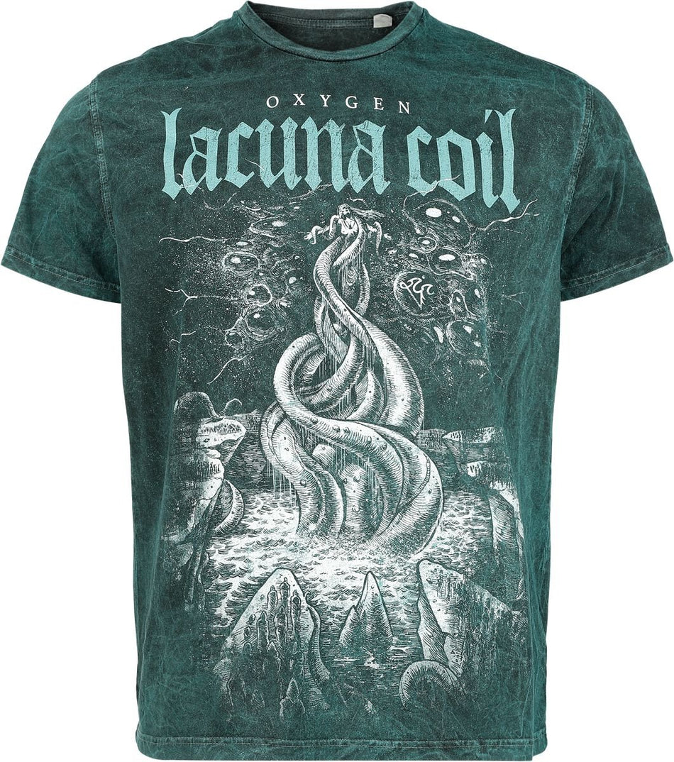 T-Shirt Manches courtes  de Lacuna Coil - Oxygen - S à 4XL - pour Homme - pétrole - Lacuna Coil