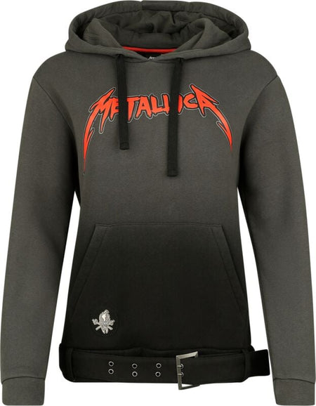Sweat-shirt à capuche  de Metallica - EMP Signature Collection - S à 3XL - pour Femme - gris/noir - metallica