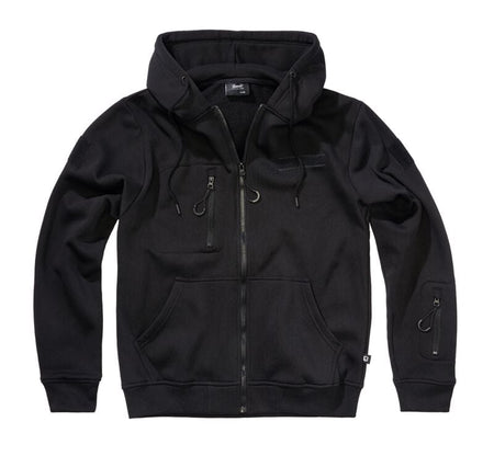 Sweat-shirt zippé à capuche  de Brandit - Tactical - Veste - S à 5XL - pour Homme - noir - Brandit