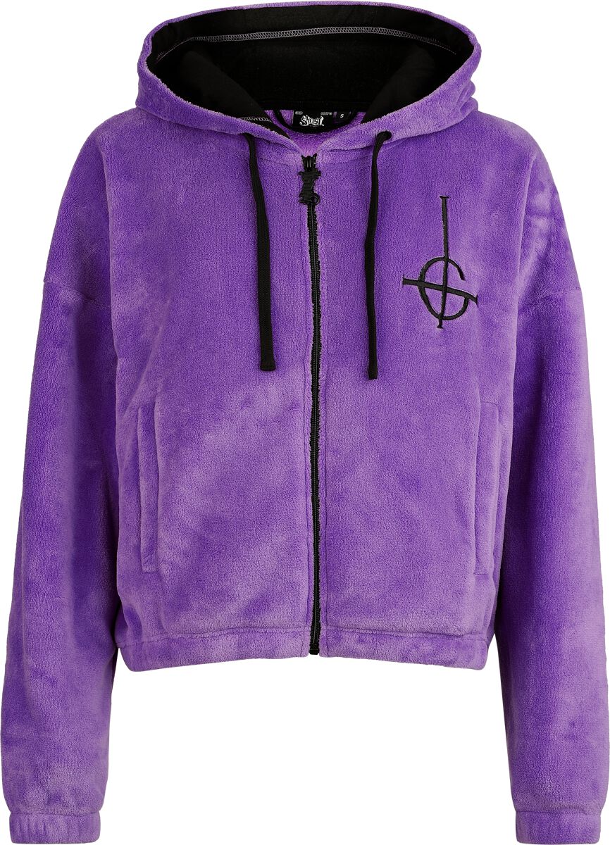 Sweat-shirt zippé à capuche  de Ghost - Sweat Zippé Ghost - Collection Signature EMP - S à L - pour Femme - lilas - Ghost