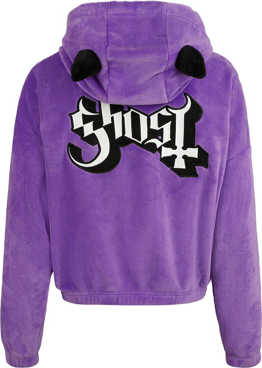 Sweat-shirt zippé à capuche  de Ghost - Sweat Zippé Ghost - Collection Signature EMP - S à L - pour Femme - lilas - Ghost - View 2