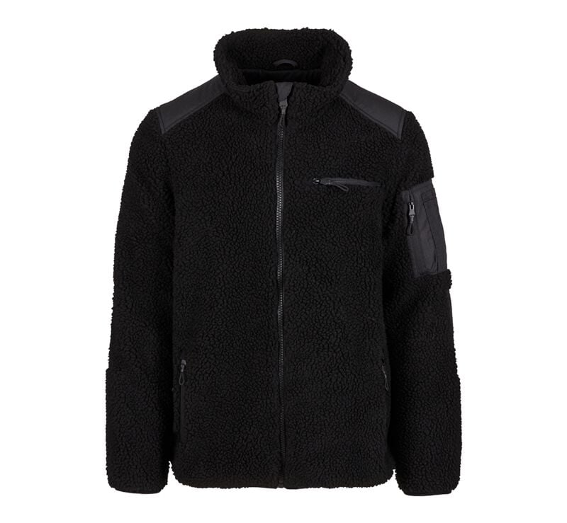 Veste mi-saison  de Brandit - Ramble Teddy - Veste Polaire - S à XXL - pour Homme - noir - Brandit