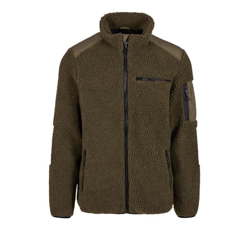 Veste mi-saison  de Brandit - Ramble Teddy - Veste Polaire - S à XXL - pour Homme - olive - Brandit