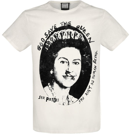 T-Shirt Manches courtes  de Sex Pistols - Amplified Collection - Good Save The Queen - S à 3XL - pour Homme - blanc cassé - Sex Pistols