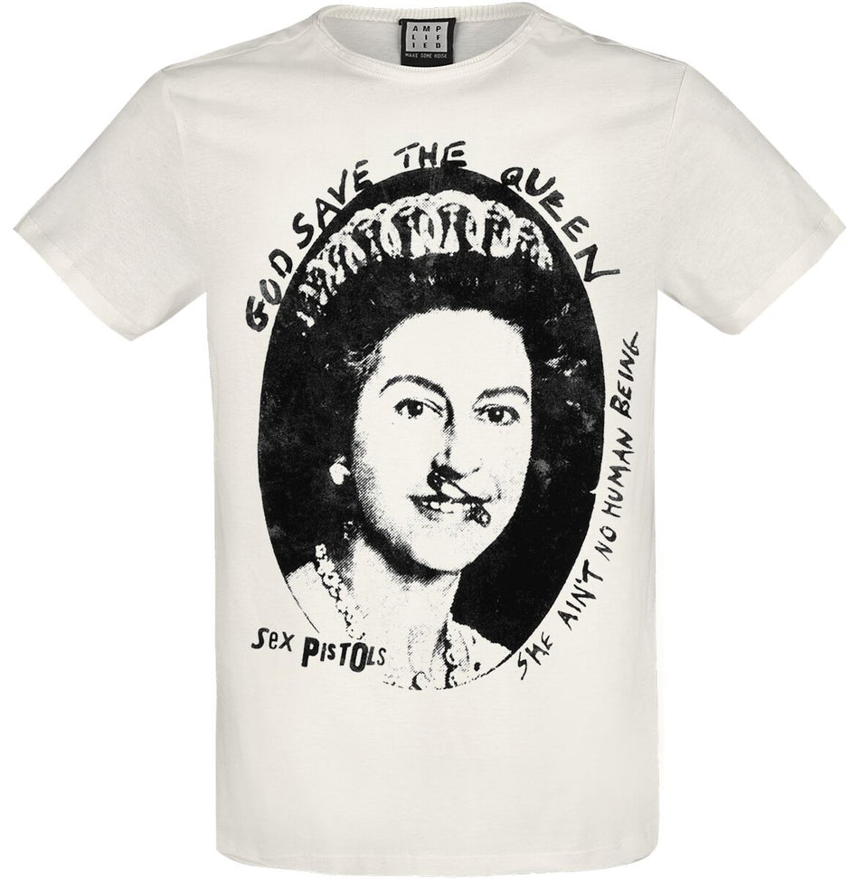 T-Shirt Manches courtes  de Sex Pistols - Amplified Collection - Good Save The Queen - S à 3XL - pour Homme - blanc cassé - Sex Pistols