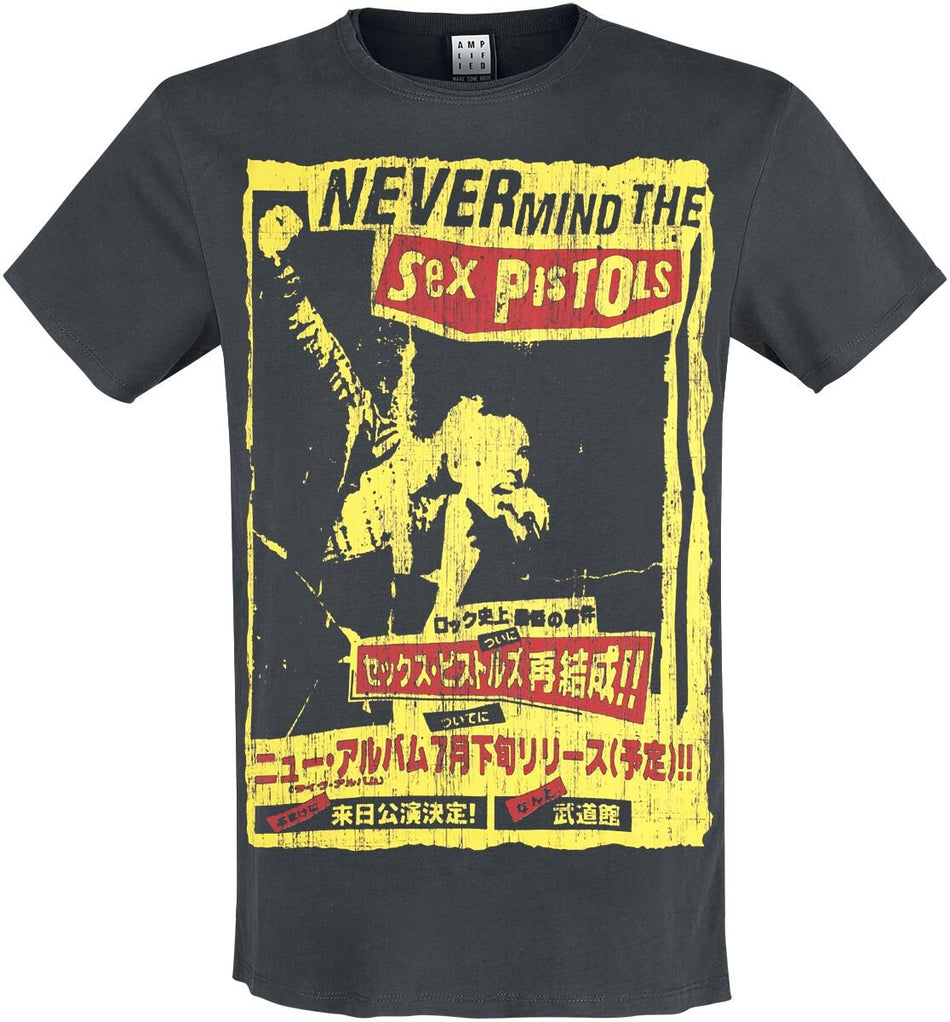 T-Shirt Manches courtes  de Sex Pistols - Amplified Collection - Never Mind - S à XXL - pour Homme - anthracite - Sex Pistols