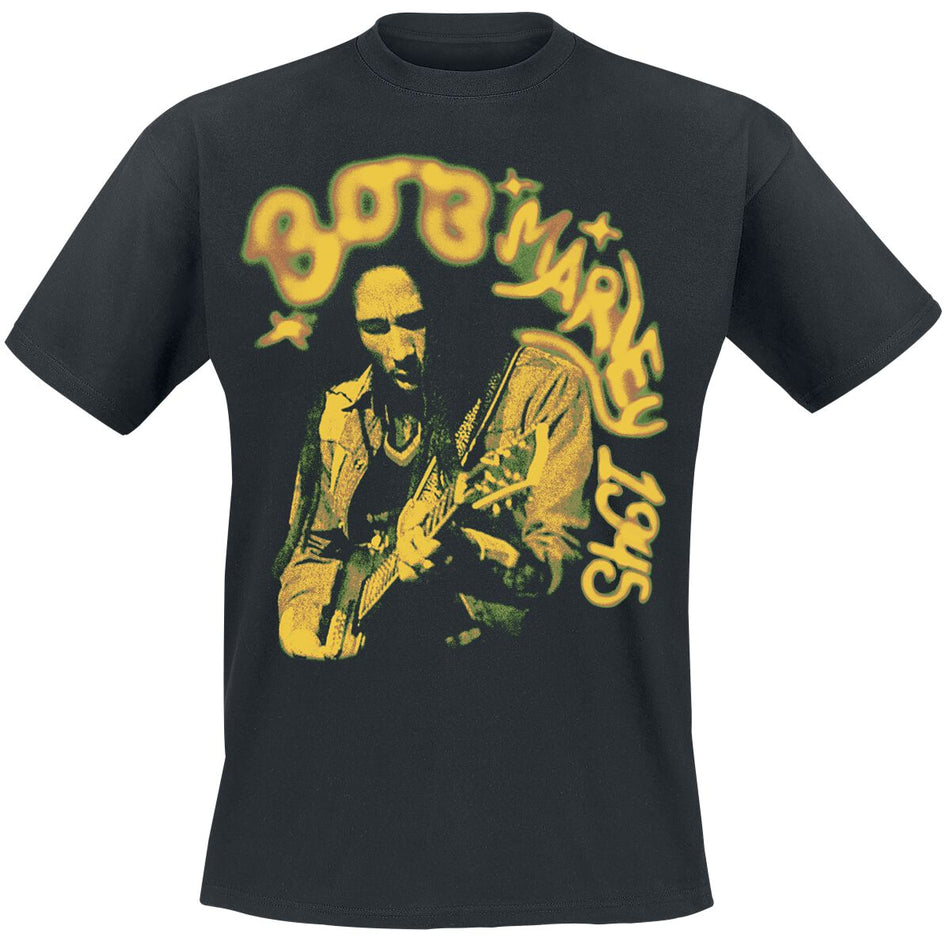 T-Shirt Manches courtes  de Bob Marley - Jamming 1945 - S à XL - pour Homme - noir - Bob Marley