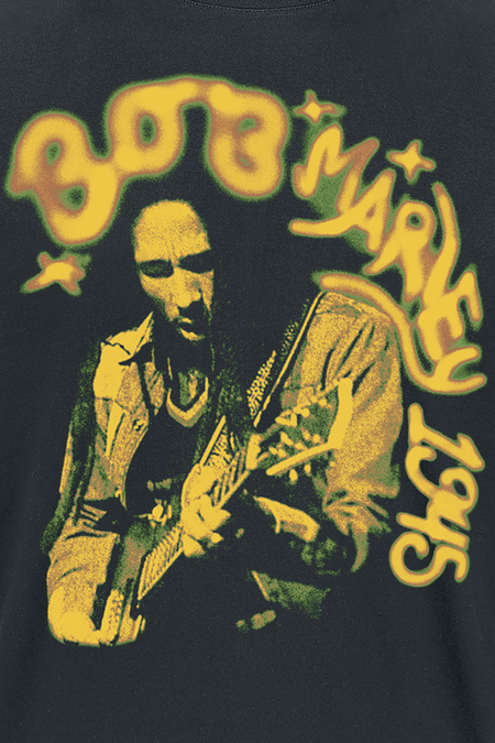 T-Shirt Manches courtes  de Bob Marley - Jamming 1945 - S à XL - pour Homme - noir - Bob Marley - View 2