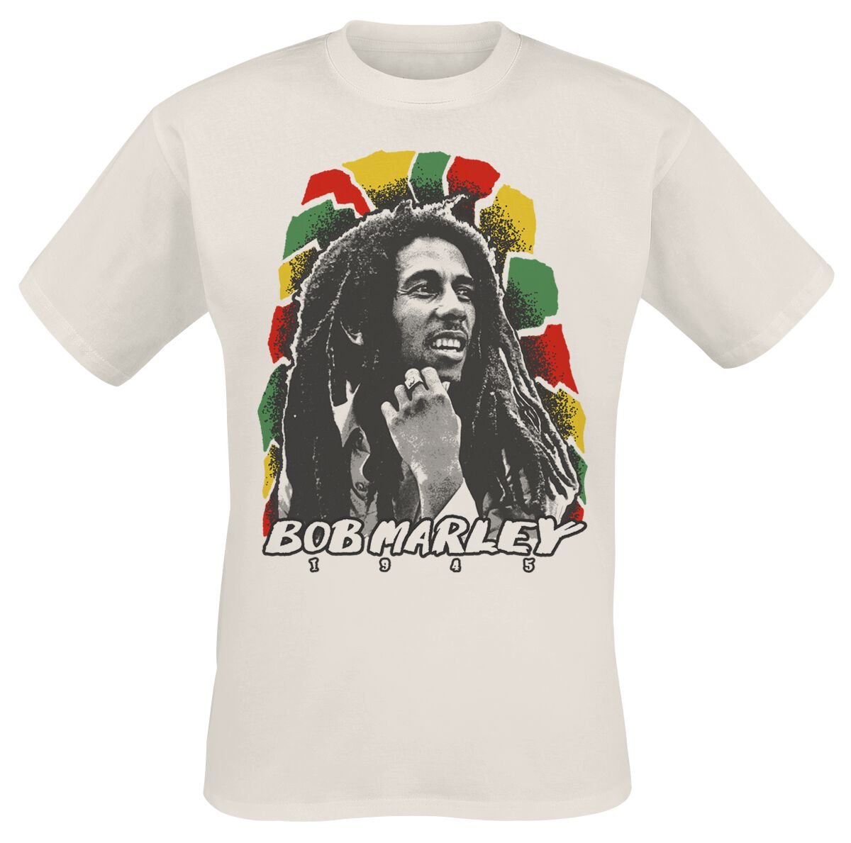 T-Shirt Manches courtes  de Bob Marley - Mosaic 1945 - S à XL - pour Homme - naturel - Bob Marley