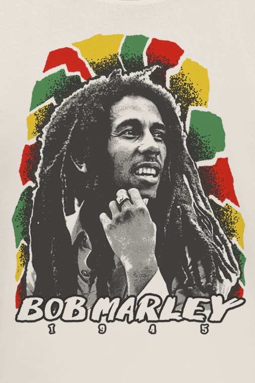 T-Shirt Manches courtes  de Bob Marley - Mosaic 1945 - S à XL - pour Homme - naturel - Bob Marley - View 2