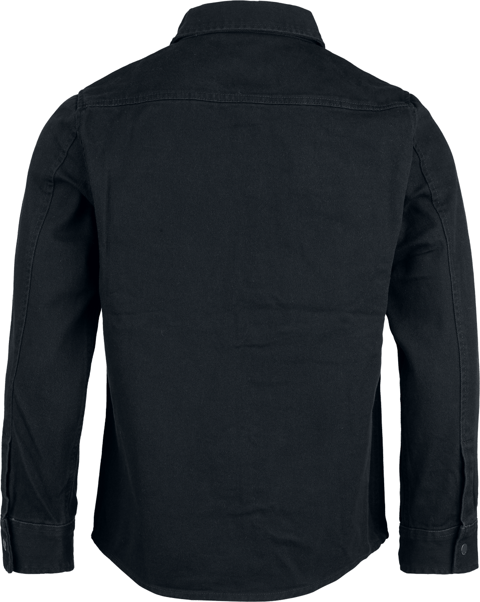 Chemise manches longues  de Brandit - Heavy Twill Shirt - S à 4XL - pour Homme - noir - Brandit - View 2