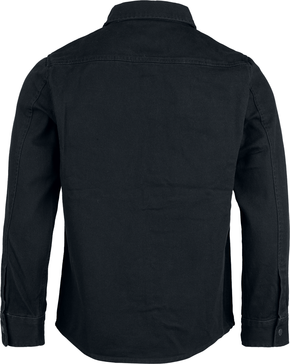 Chemise manches longues  de Brandit - Heavy Twill Shirt - S à 4XL - pour Homme - noir - Brandit - View 2