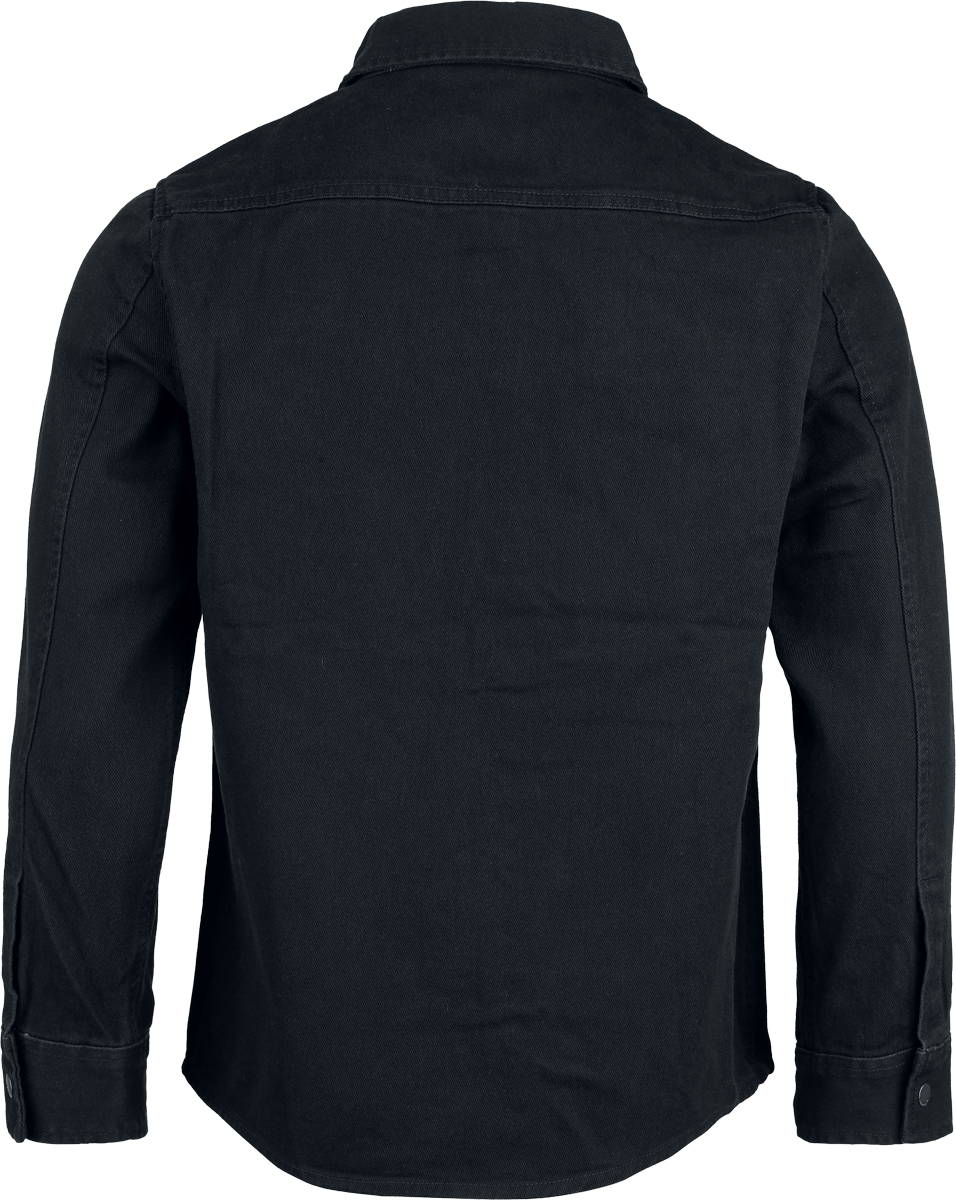 Chemise manches longues  de Brandit - Heavy Twill Shirt - S à XXL - pour Homme - noir - Brandit - View 2