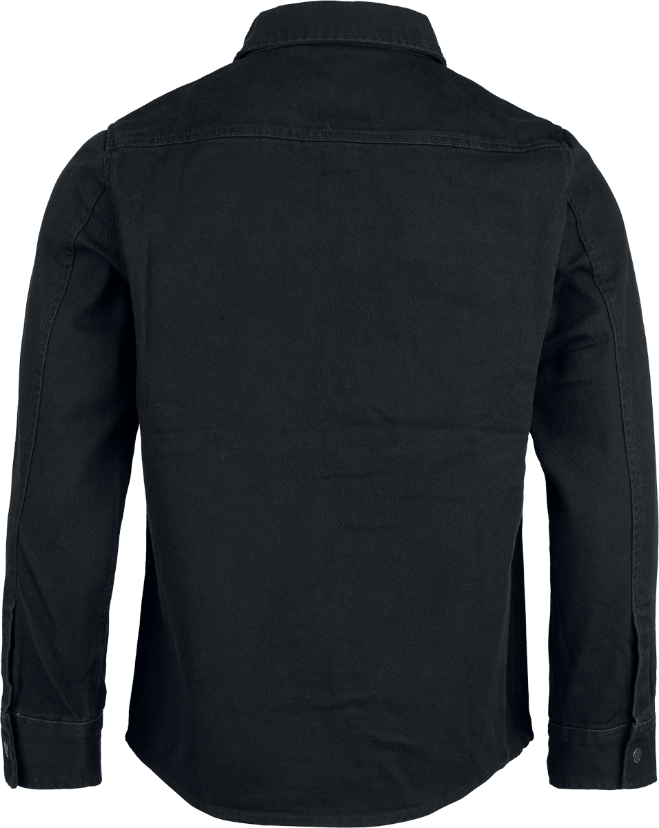 Chemise manches longues  de Brandit - Heavy Twill Shirt - S à 4XL - pour Homme - noir - Brandit - View 2
