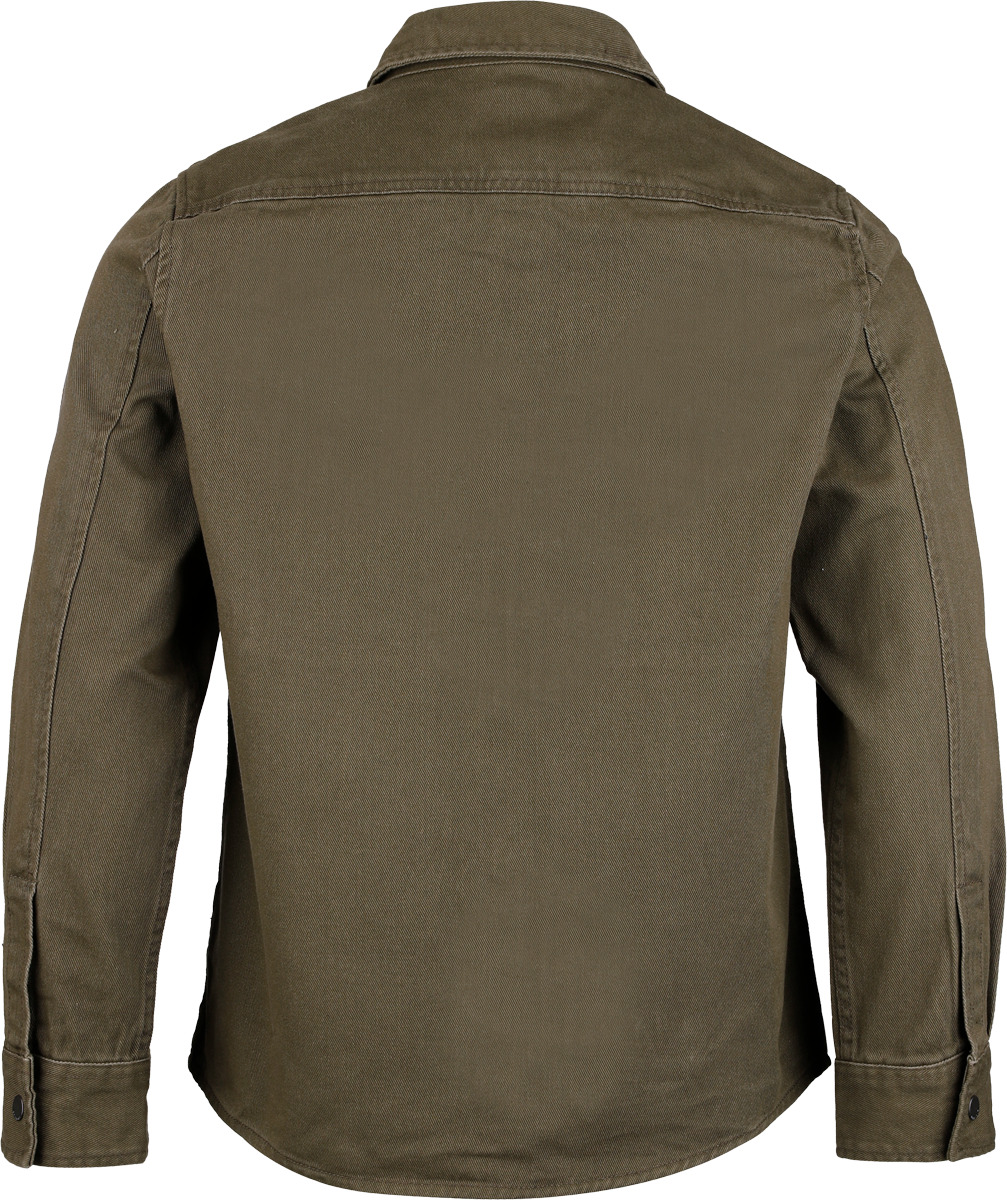 Chemise manches longues  de Brandit - Heavy Twill Shirt - S à M - pour Homme - olive - Brandit - View 2