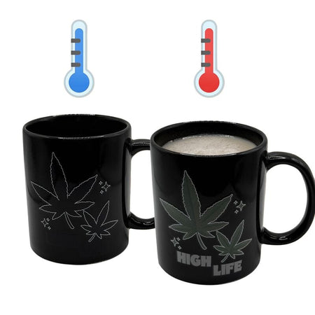 Mug Fun de High Life - Tasse mit Thermoeffekt - pour Unisexe - noir/vert/blanc - High Life
