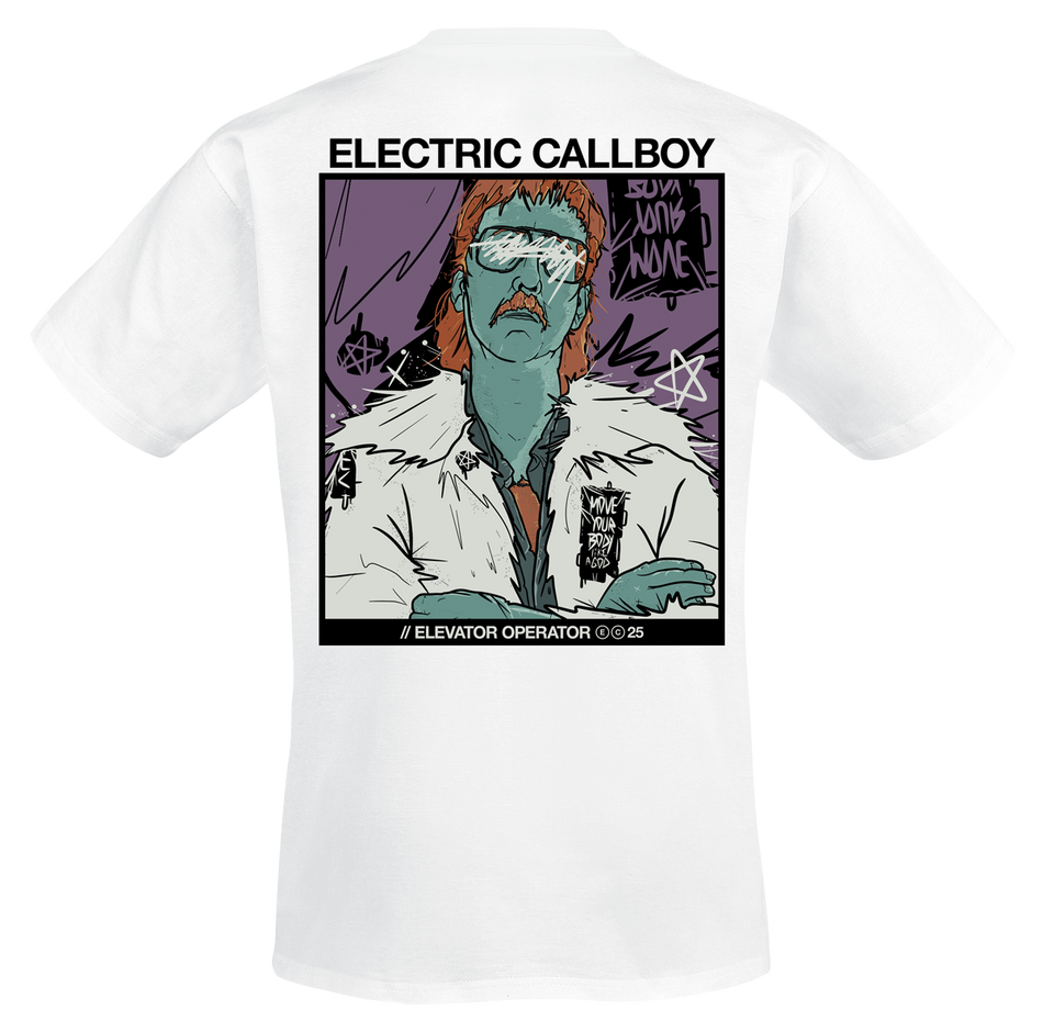 T-Shirt Manches courtes  de Electric Callboy - Elevator Operator Scratch - XL à 3XL - pour Homme - blanc - Electric Callboy - View 2