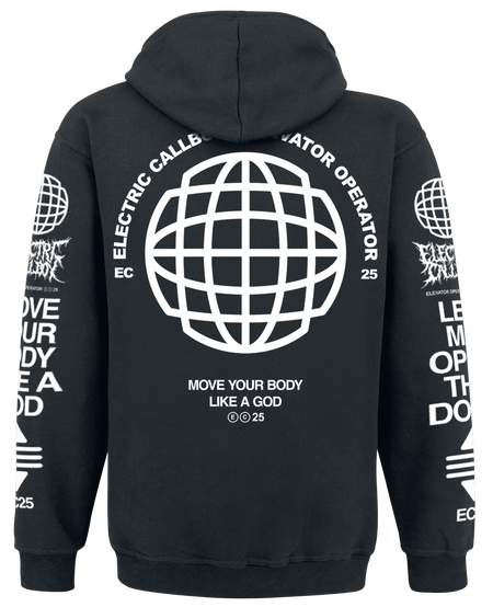 Sweat-shirt à capuche  de Electric Callboy - Elevator Operator Globe - S à 4XL - pour Homme - noir - Electric Callboy - View 2