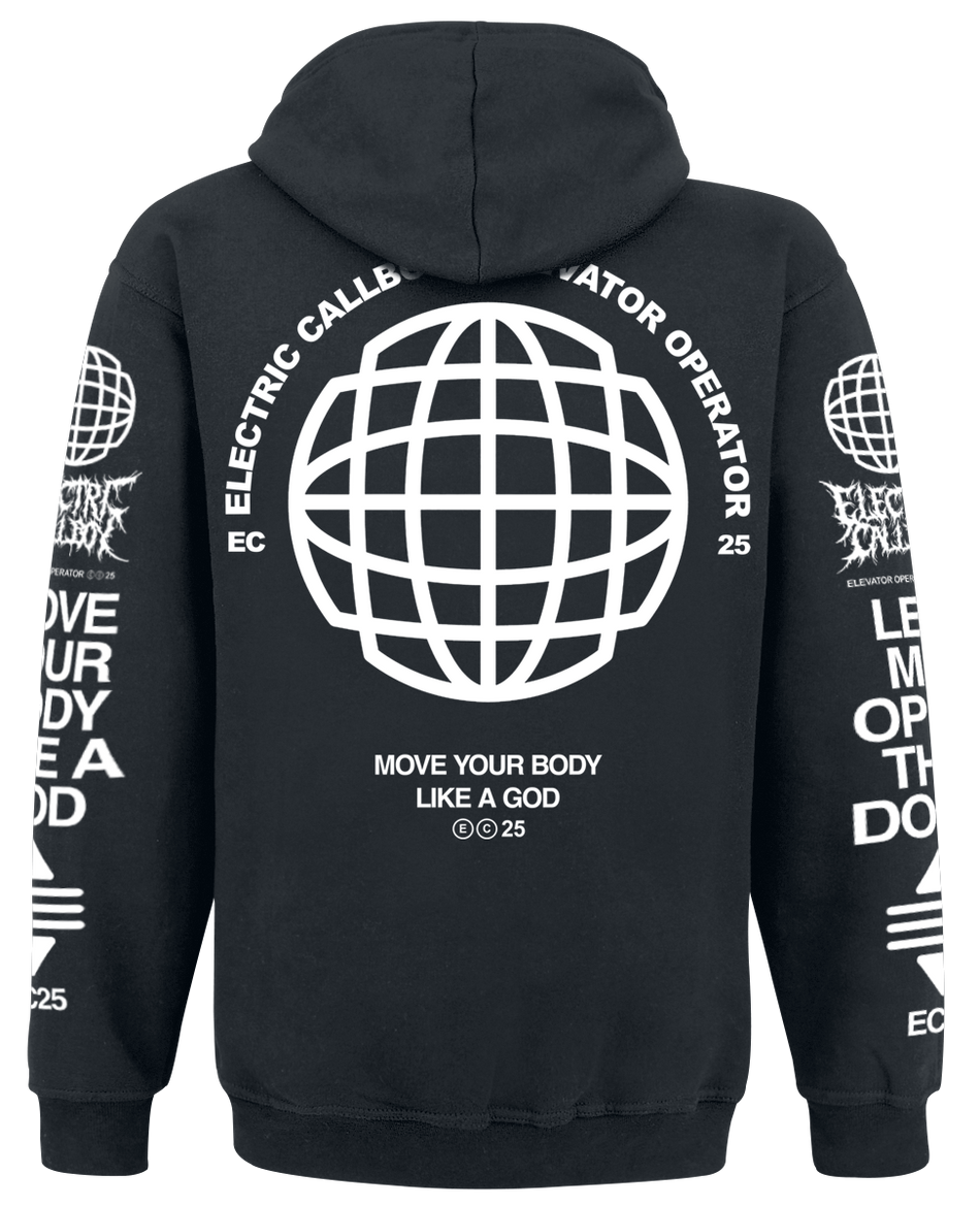 Sweat-shirt à capuche  de Electric Callboy - Elevator Operator Globe - S à 4XL - pour Homme - noir - Electric Callboy - View 2