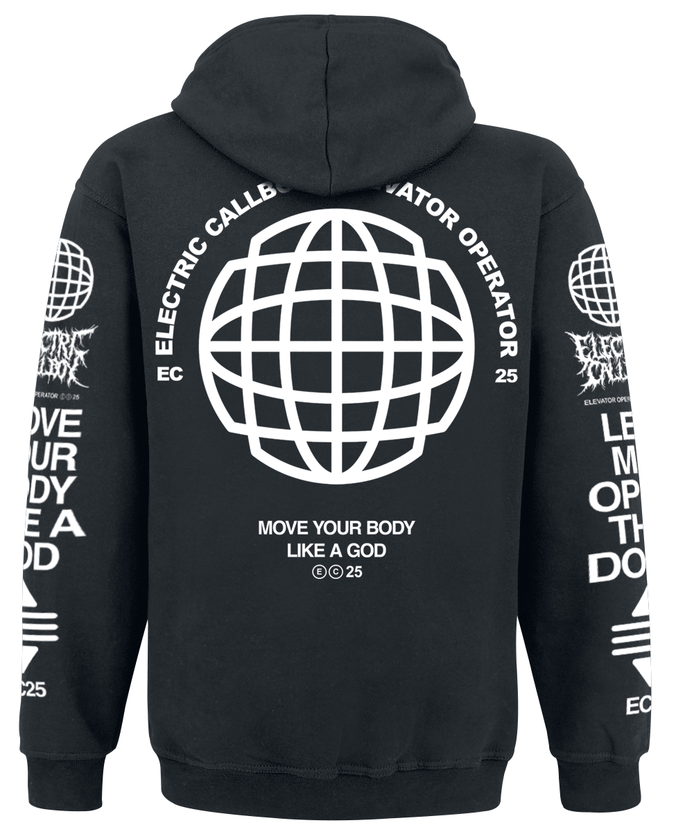 Sweat-shirt à capuche  de Electric Callboy - Elevator Operator Globe - S à 5XL - pour Homme - noir - Electric Callboy - View 2