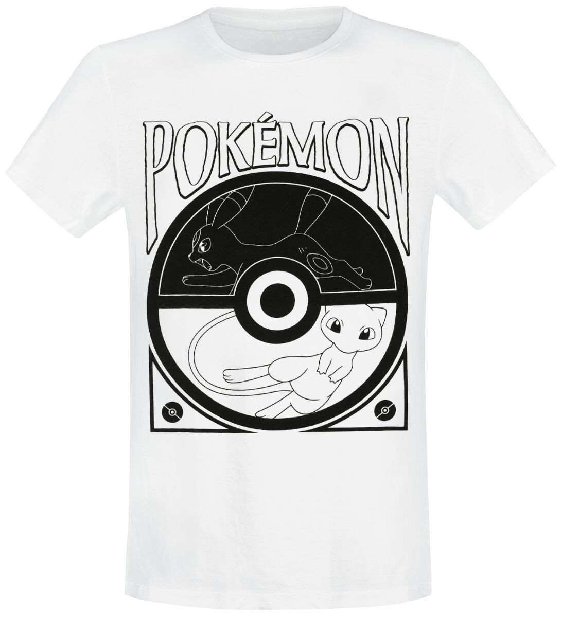 T-Shirt Manches courtes Gaming de Pokémon - Pokéball Balance - S à XXL - pour Homme - blanc - Pokémon