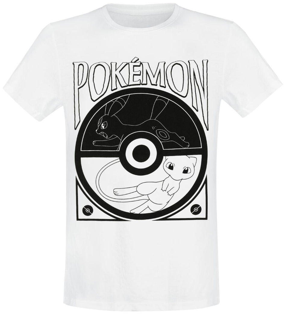 T-Shirt Manches courtes Gaming de Pokémon - Pokéball Balance - S à XXL - pour Homme - blanc - Pokémon