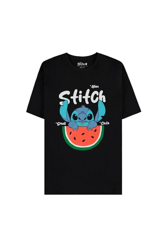 T-Shirt Manches courtes  de Lilo & Stitch - Watermelon - S à XXL - pour Homme - noir - Lilo & Stitch