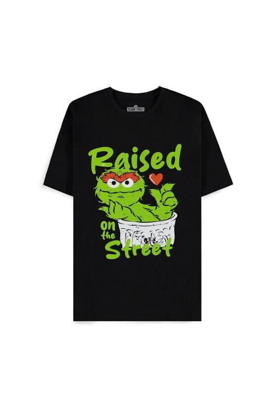 T-Shirt Manches courtes  de Sesame Street - Grouch - S à XXL - pour Homme - noir - Sesame Street