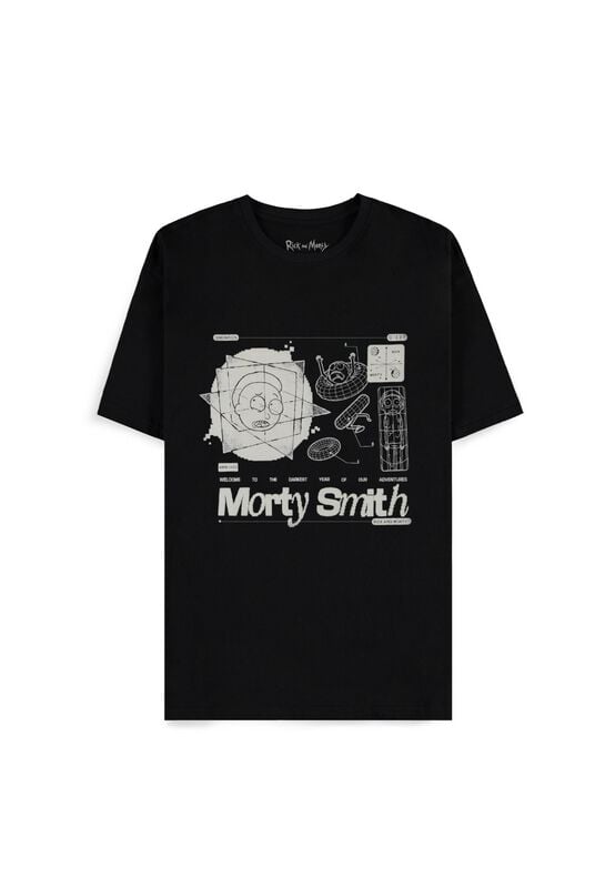 T-Shirt Manches courtes  de Rick & Morty - Morty Smith - S à XXL - pour Homme - noir - Rick & Morty