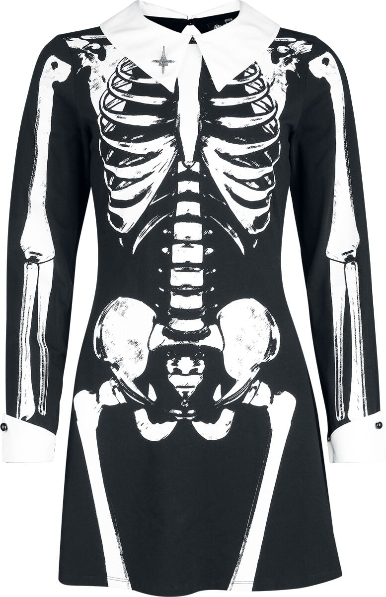 Robe courte  de Ghost - EMP Signature Collection - S à XXL - pour Femme - noir/blanc - Ghost