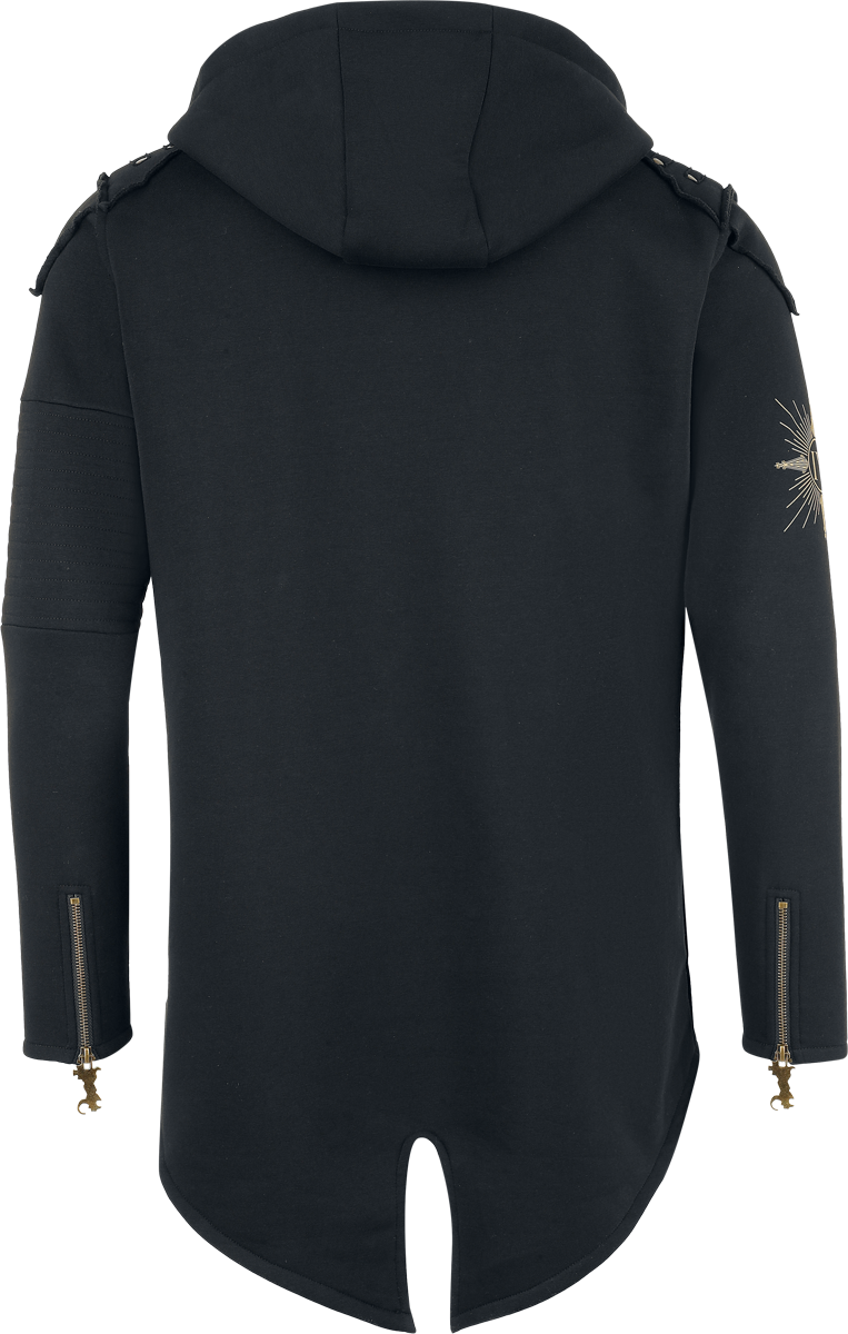 Sweat-shirt zippé à capuche  de Ghost - Sweat Zippé Ghost - Collection Signature EMP - S à XXL - pour Homme - noir - Ghost - View 2