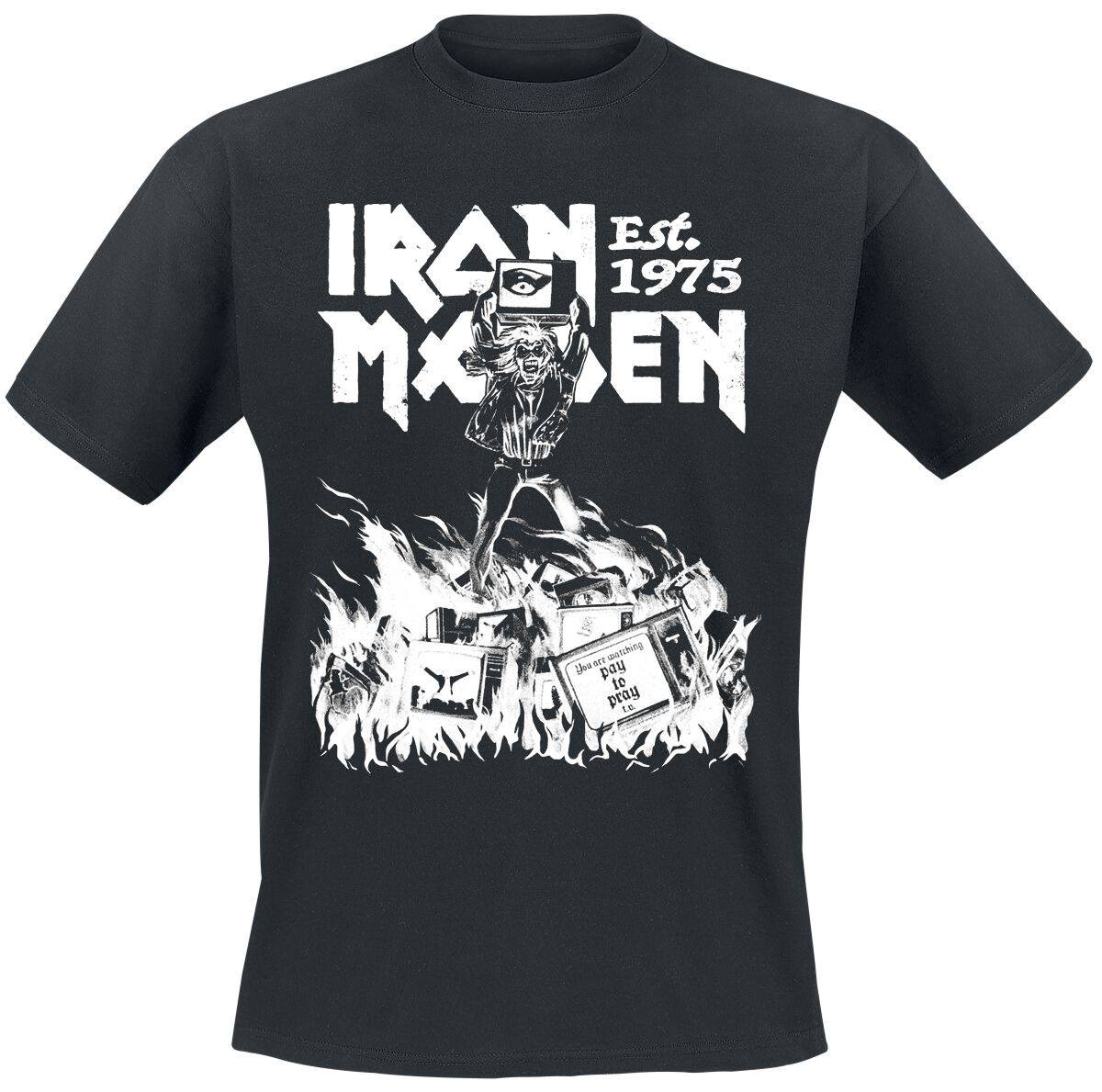 T-Shirt Manches courtes  de Iron Maiden - Holy Smoke - S à 4XL - pour Homme - noir - Iron Maiden