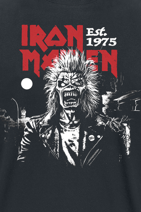 T-Shirt Manches courtes  de Iron Maiden - Portrait Eddie Screaming Straight Logo - S à 4XL - pour Homme - noir - Iron Maiden - View 2