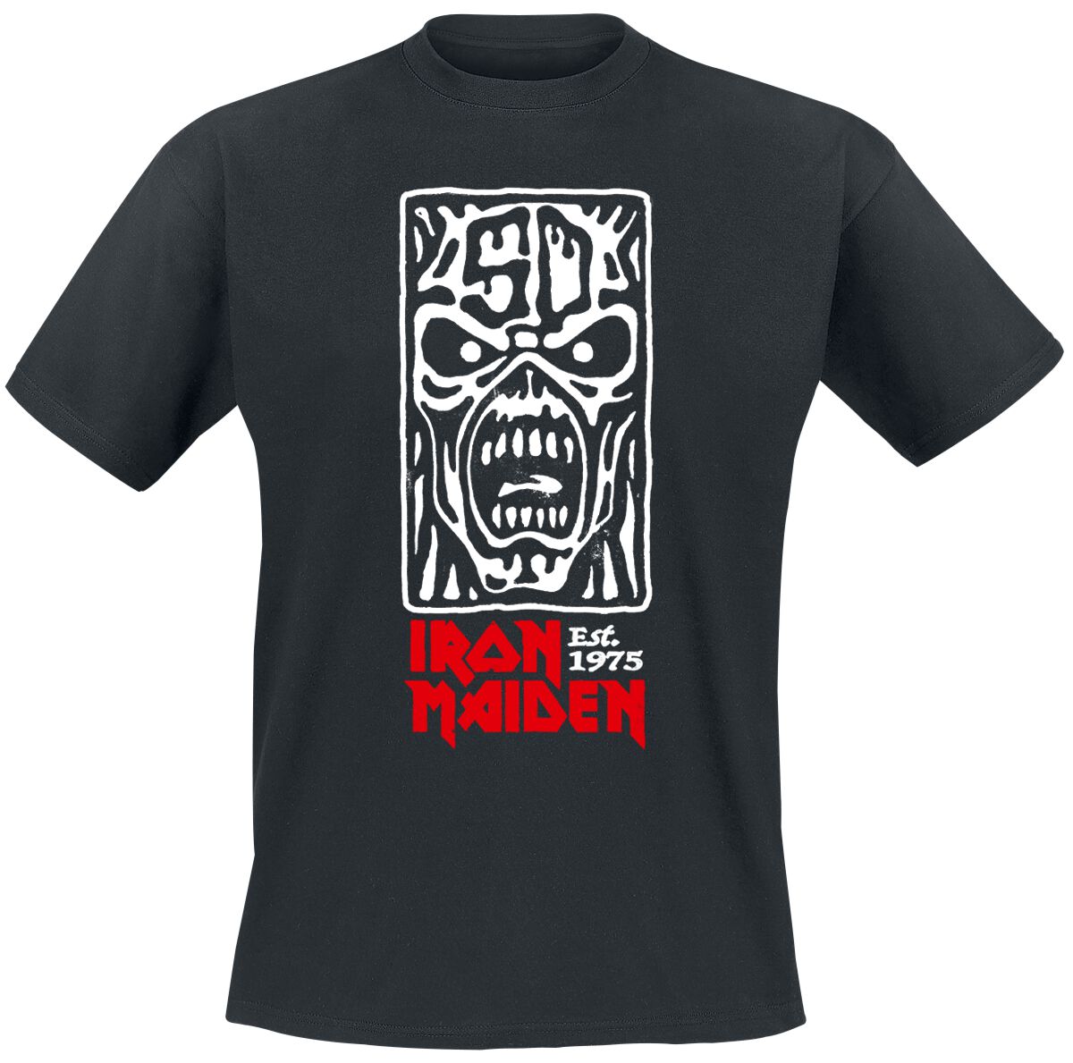 T-Shirt Manches courtes  de Iron Maiden - Stamp Logo 4 - S à 4XL - pour Homme - noir - Iron Maiden