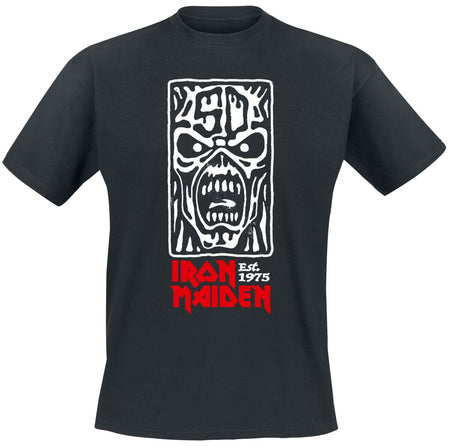 T-Shirt Manches courtes  de Iron Maiden - Stamp Logo 4 - S à 4XL - pour Homme - noir - Iron Maiden