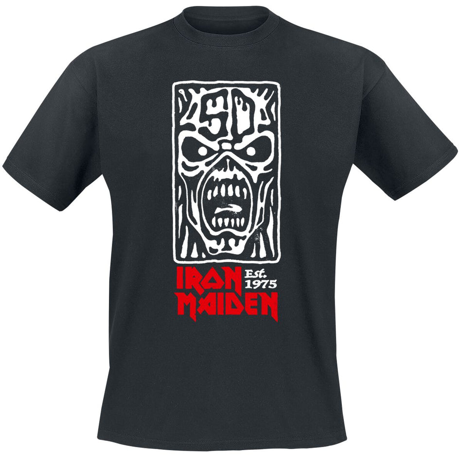 T-Shirt Manches courtes  de Iron Maiden - Stamp Logo 4 - S à 4XL - pour Homme - noir - Iron Maiden