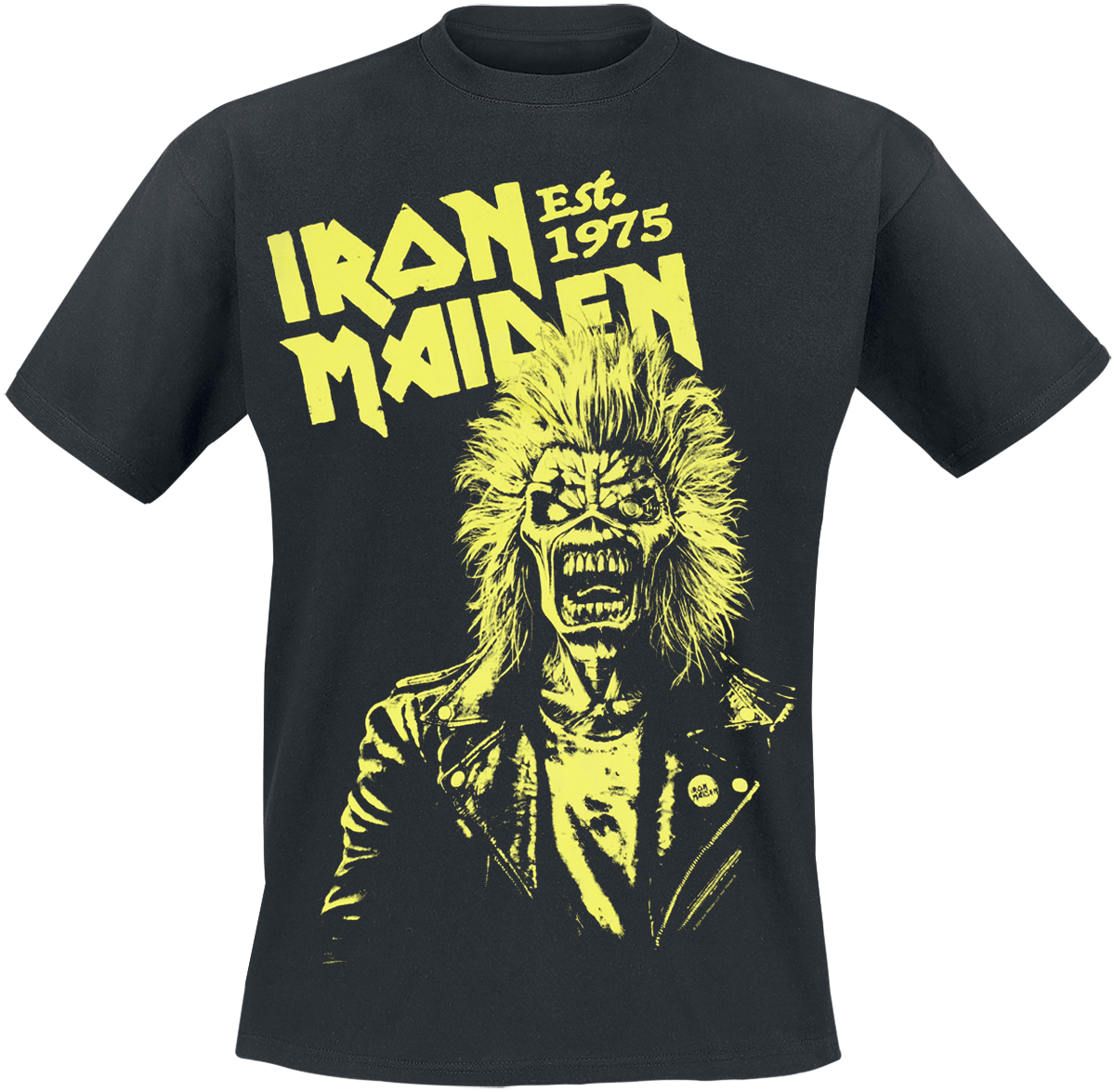 T-Shirt Manches courtes  de Iron Maiden - Est. 1975 - Glow In The Dark - S à XL - pour Homme - noir - Iron Maiden - View 2