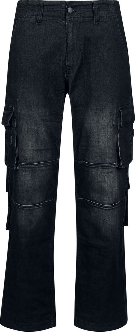 Pantalon Cargo  de Brandit - Denim - Pantalon Cargo - W32L34 à W34L34 - pour Homme - noir - Brandit