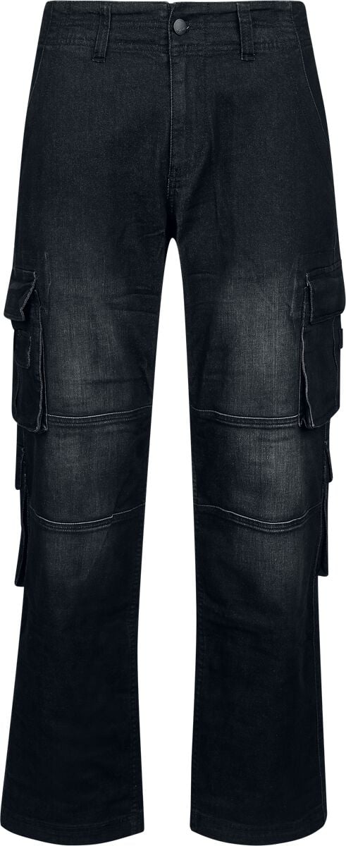 Pantalon Cargo  de Brandit - Denim - Pantalon Cargo - W32L34 à W34L34 - pour Homme - noir - Brandit